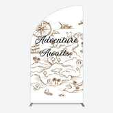 Lofaris Simple Line Painted Adventure Awaits Half Moon Arch Backdrop